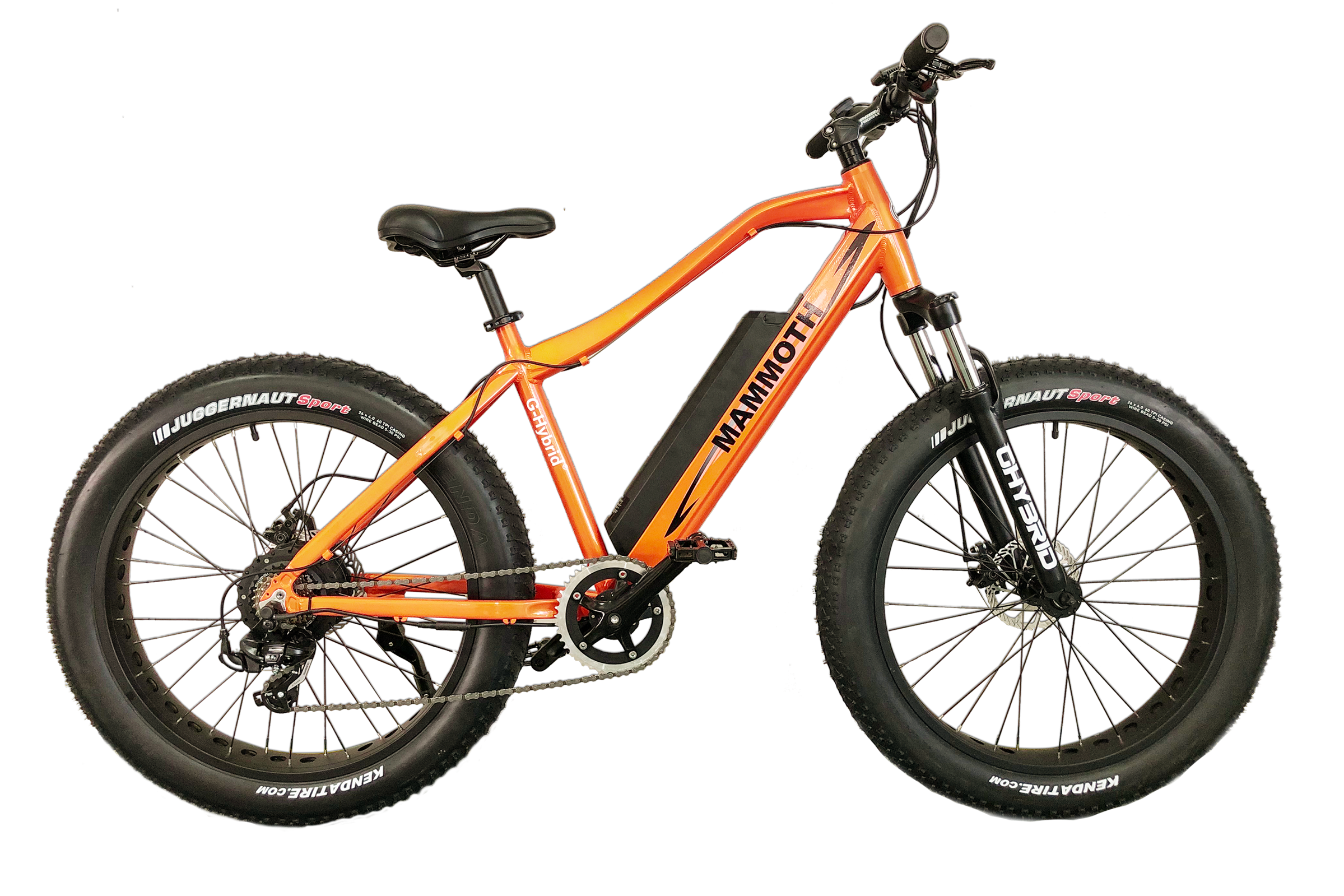 Fat Tyre Electric Bicycle G-Hybrid Mammoth Orange 500w Motor 48v Battery – 500w Brushless Motor