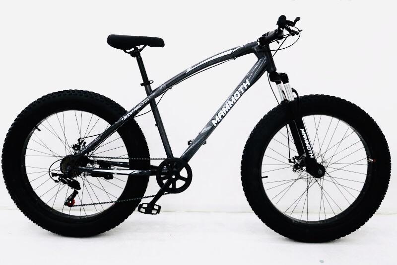 Fat Tyre Bike – G-Hybrid – Mammoth -Suspension & Gear 20′ – Grey – Green Hybrid Bikes