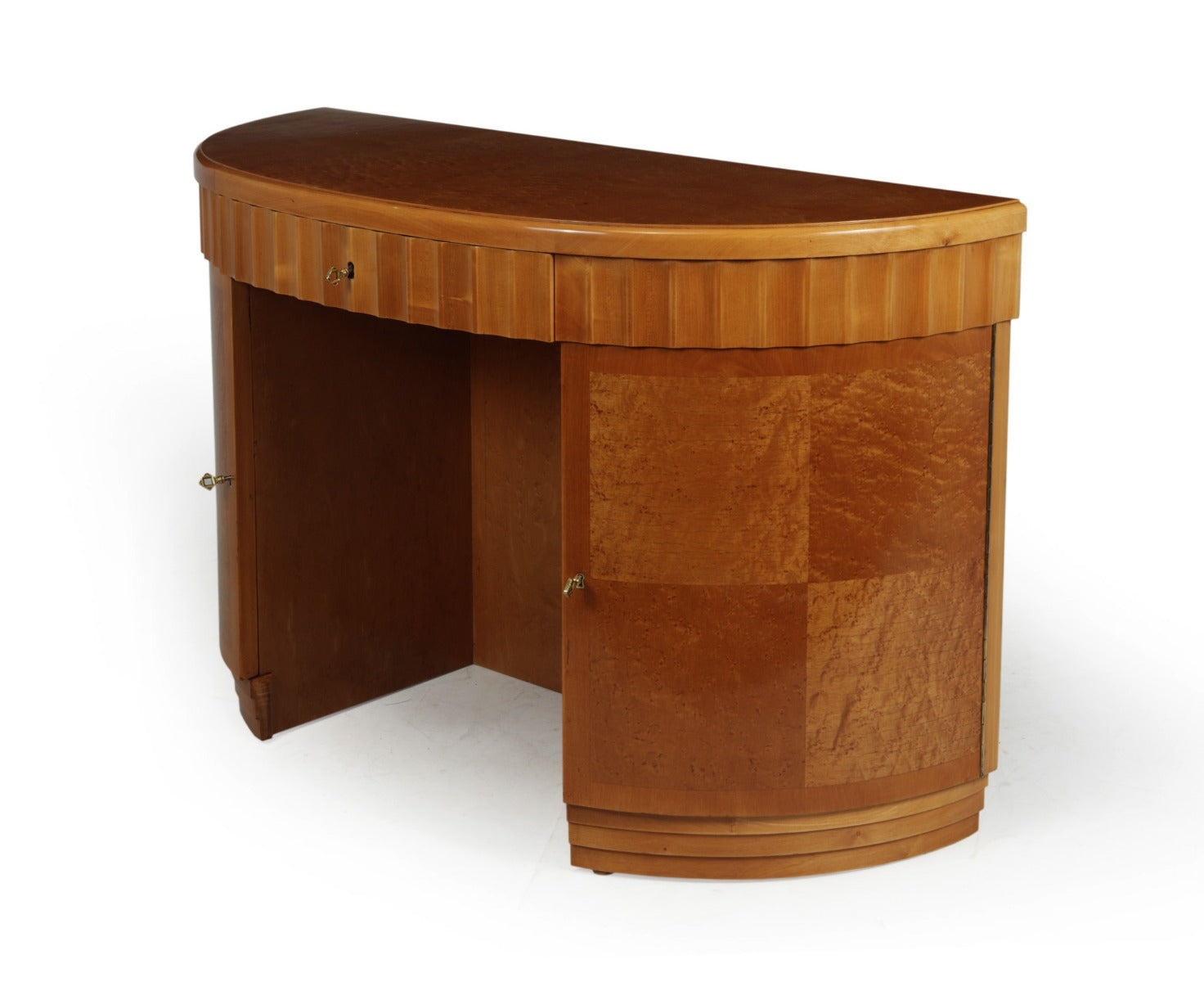 Art Deco Desk in Birds Eye Maple – The Furniture Rooms