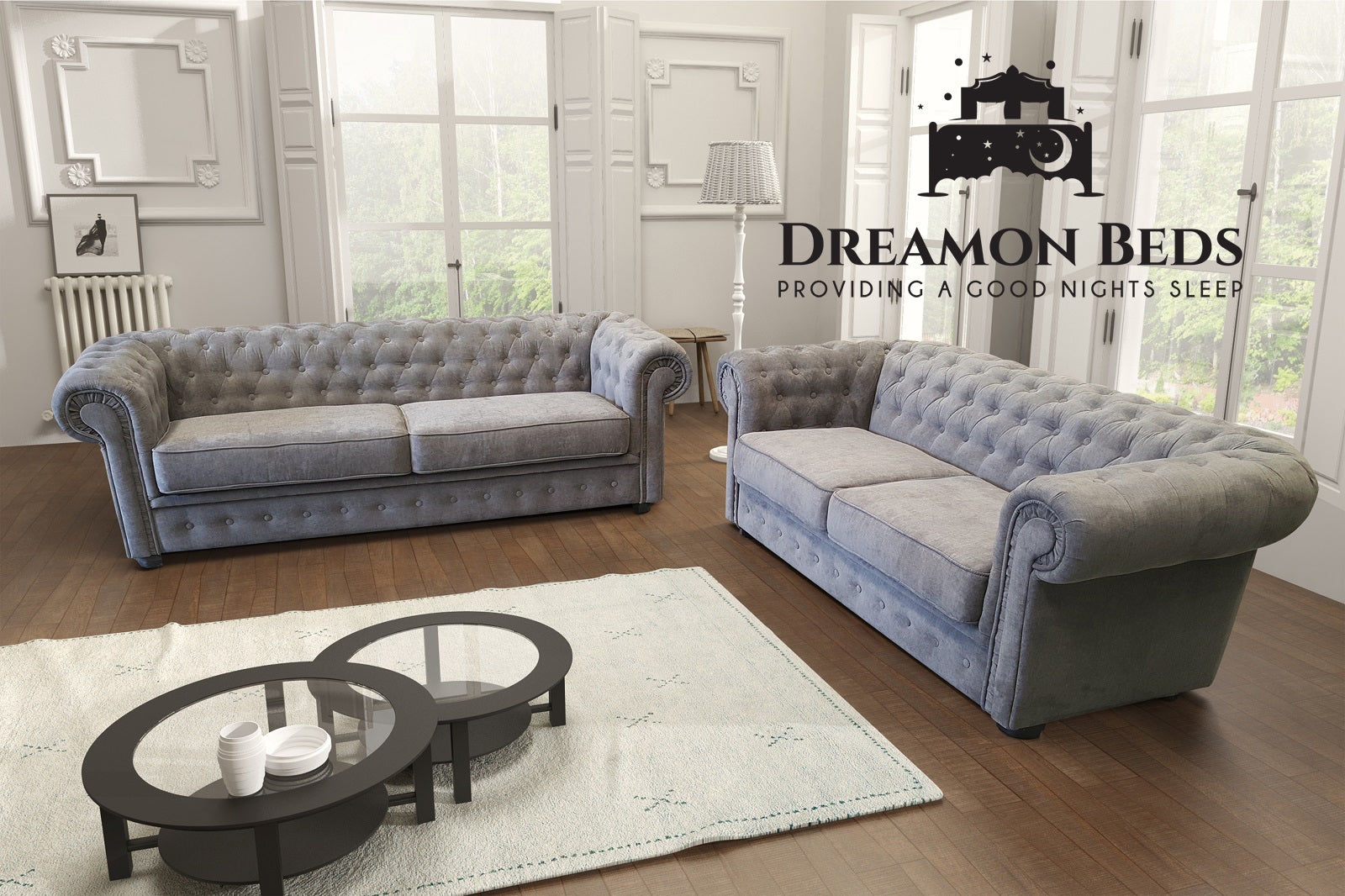 Luxury Designer Chesterfield Imperial Sofa – Finished In A Range Of Colours & Fabrics – Dreamon Beds