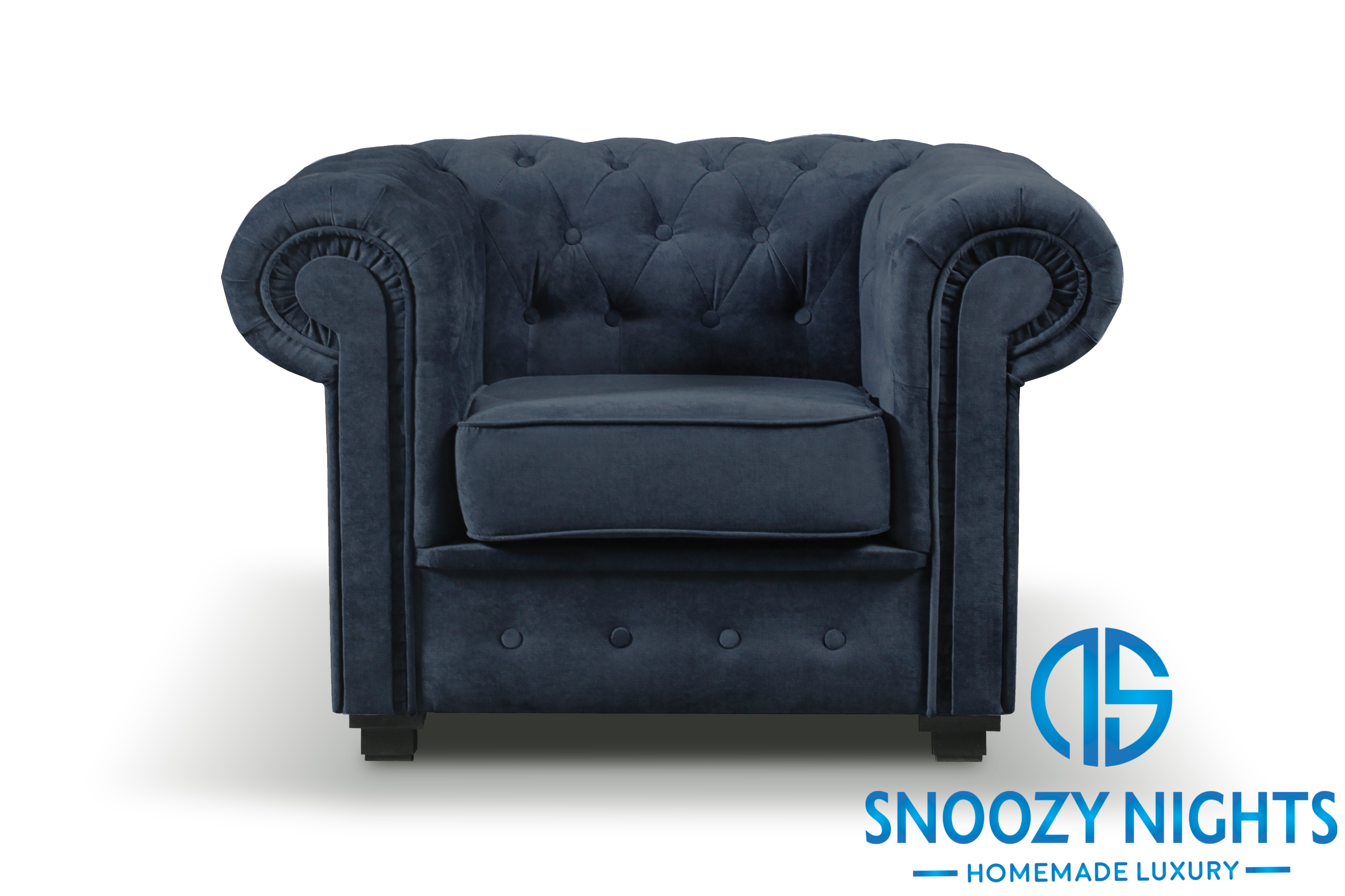 The Imperial Chesterfield Sofa Collection – Imperial Armchair – Silver – Snoozy Nights