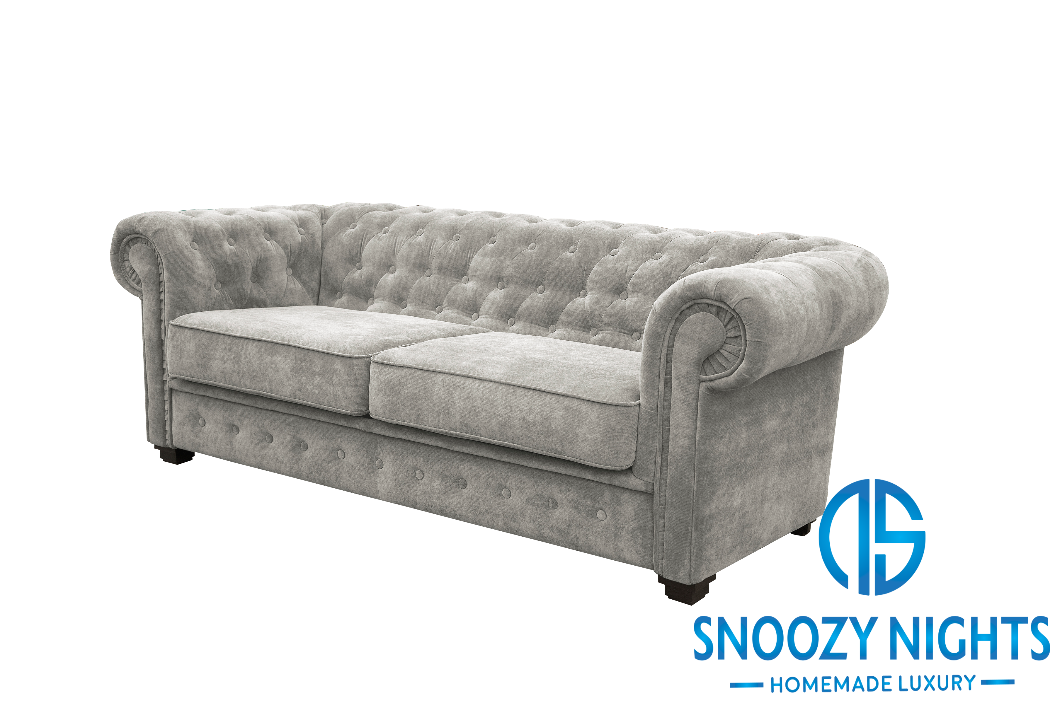 The Imperial Chesterfield Sofa Collection – Imperial Two Seater – Grey – Snoozy Nights