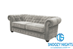 The Imperial Chesterfield Sofa Collection – Imperial Two Seater – Silver – Snoozy Nights
