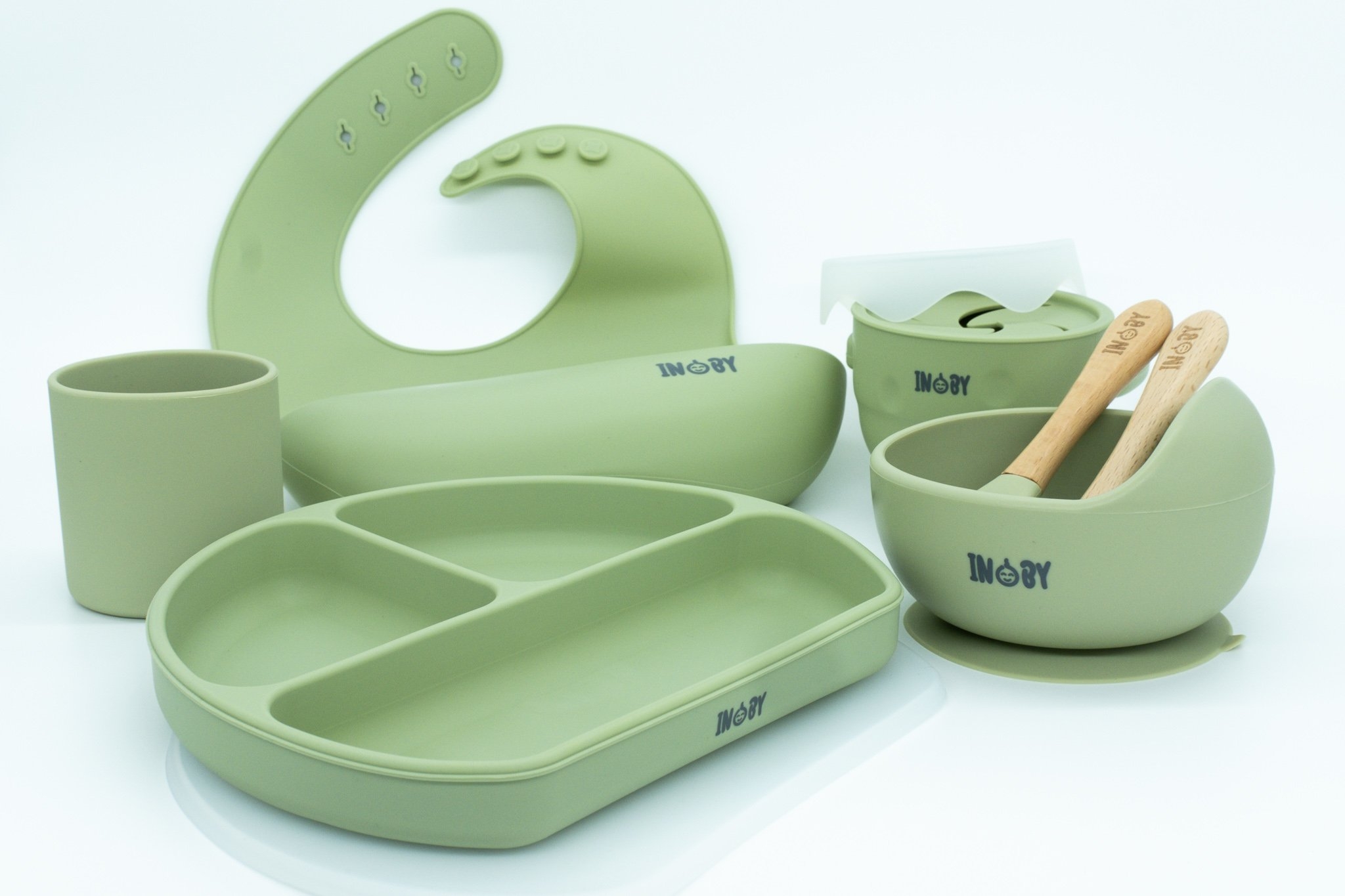 INOBY Silicone Complete Weaning Set Pistachio Green