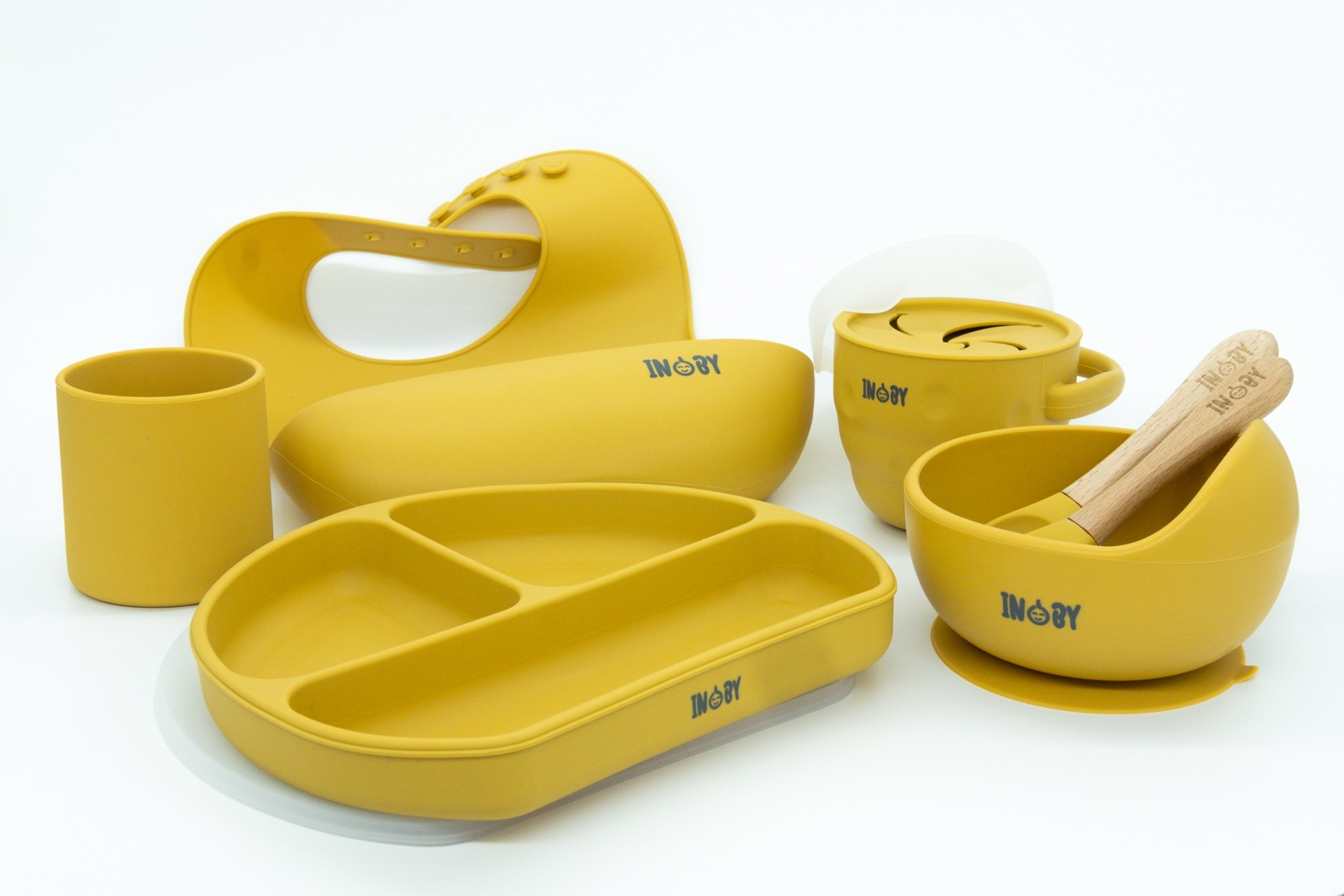 INOBY Silicone Complete Weaning Set Mustard Yellow
