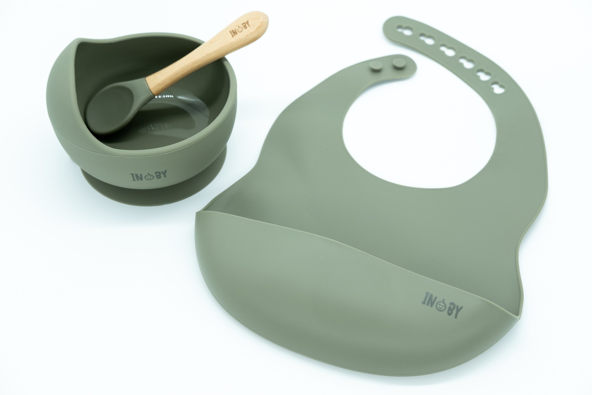 INOBY Silicone Starter Weaning Set Army Green