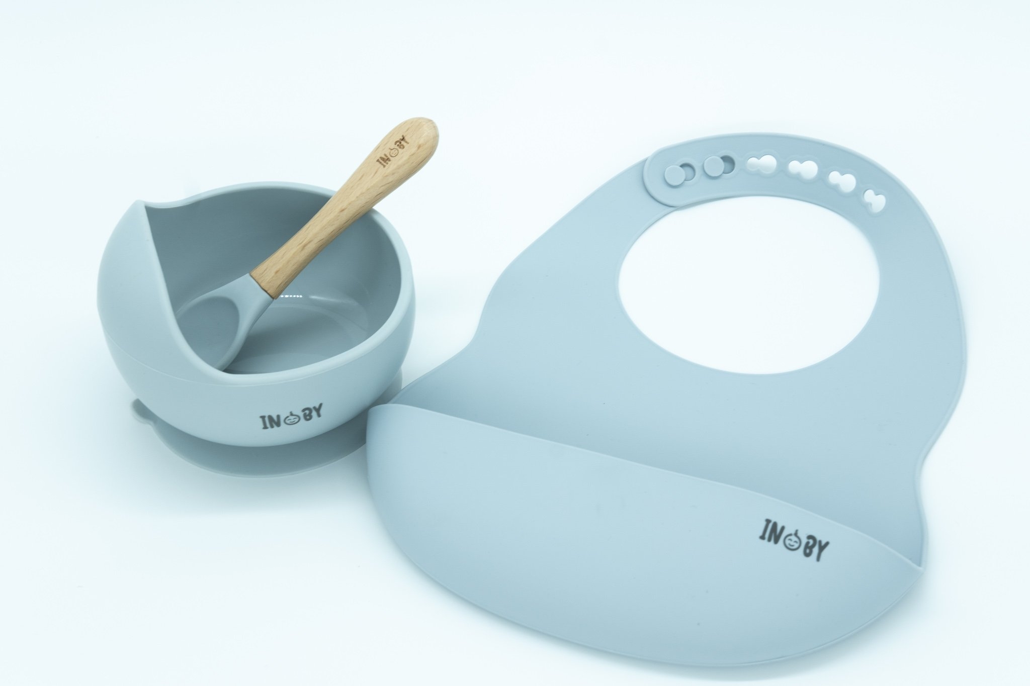 INOBY Silicone Starter Weaning Set Baby Blue