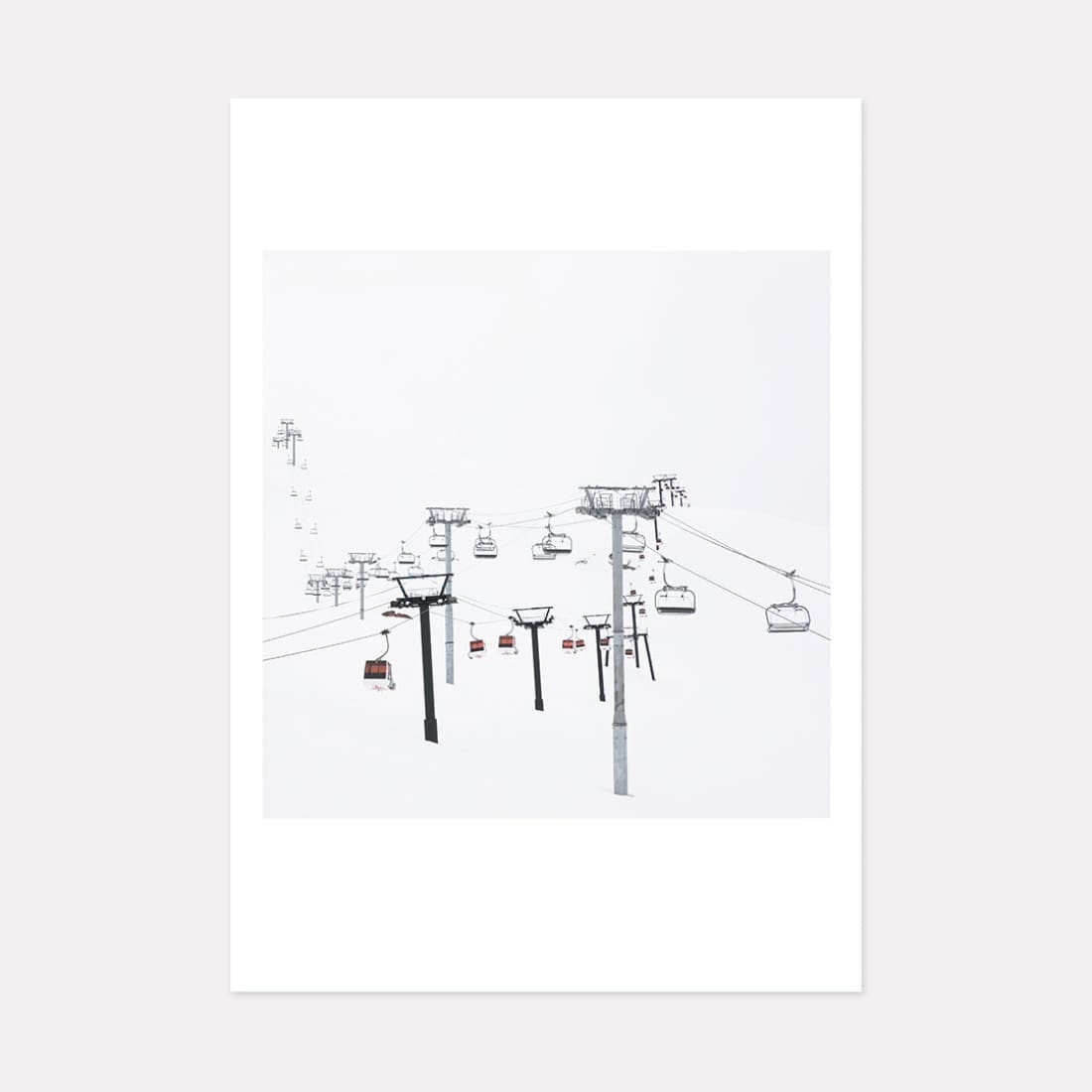 Into the Mist Art Print, A3 (42cm x 29.7cm) unframed print – Powderhound