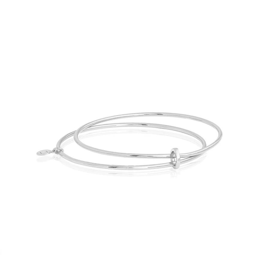Joma Isla Pearl Bangle Bracelet In Silver