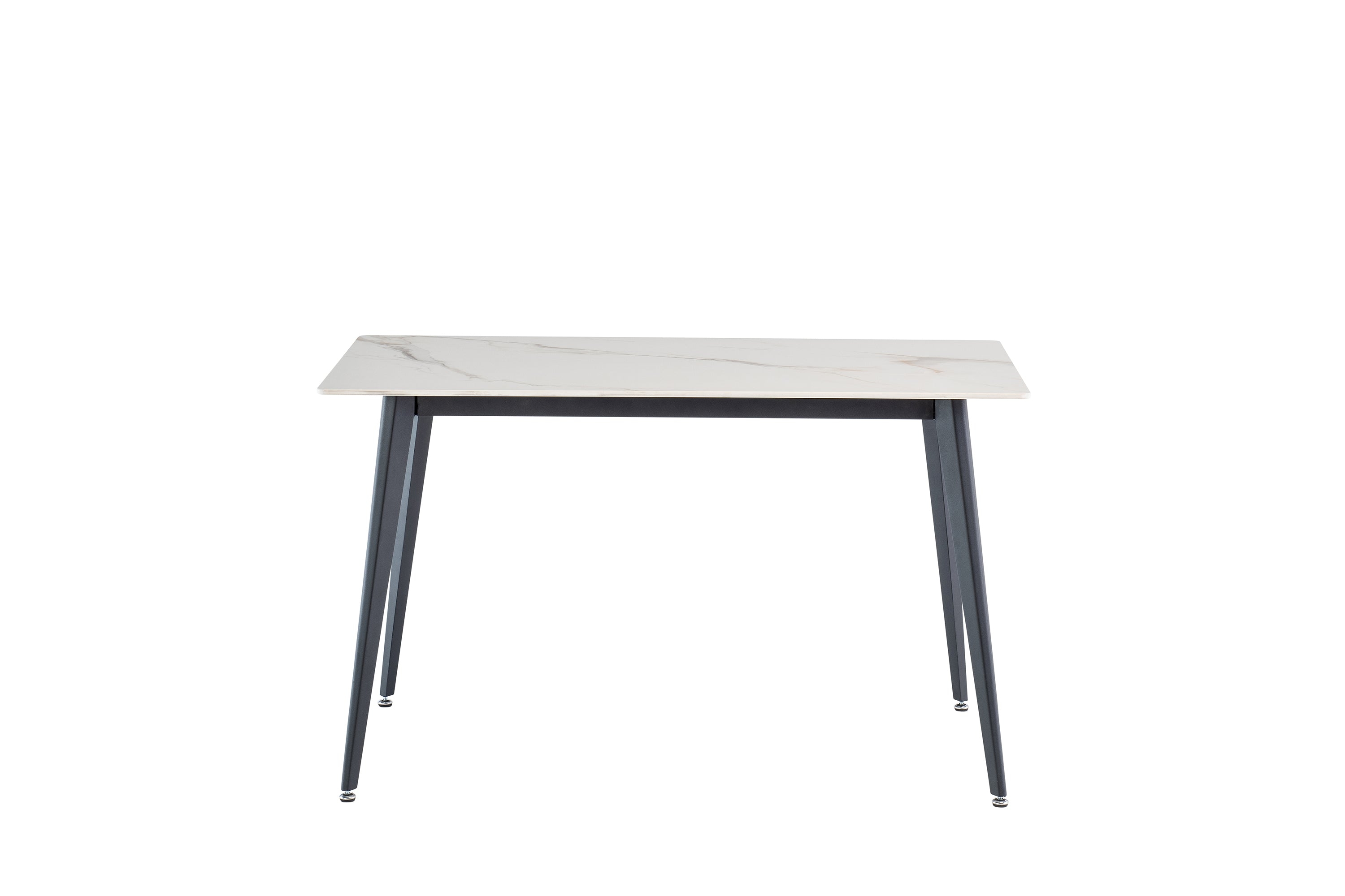 Ivory Sintered Stone Tops / Black Leg Dining Table, 1.6M / REBECCA GREY – Lc Living