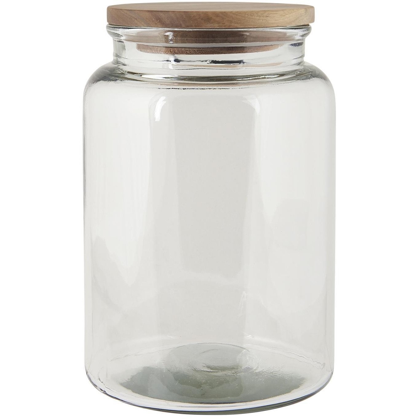 Glass Jar with Wooden Lid Medium