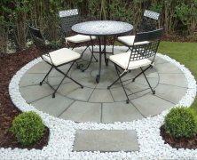 Kandla Grey Circle 2.4m (circle only) 22mm Paving Stone – Indian Sandstone – Infinite Paving