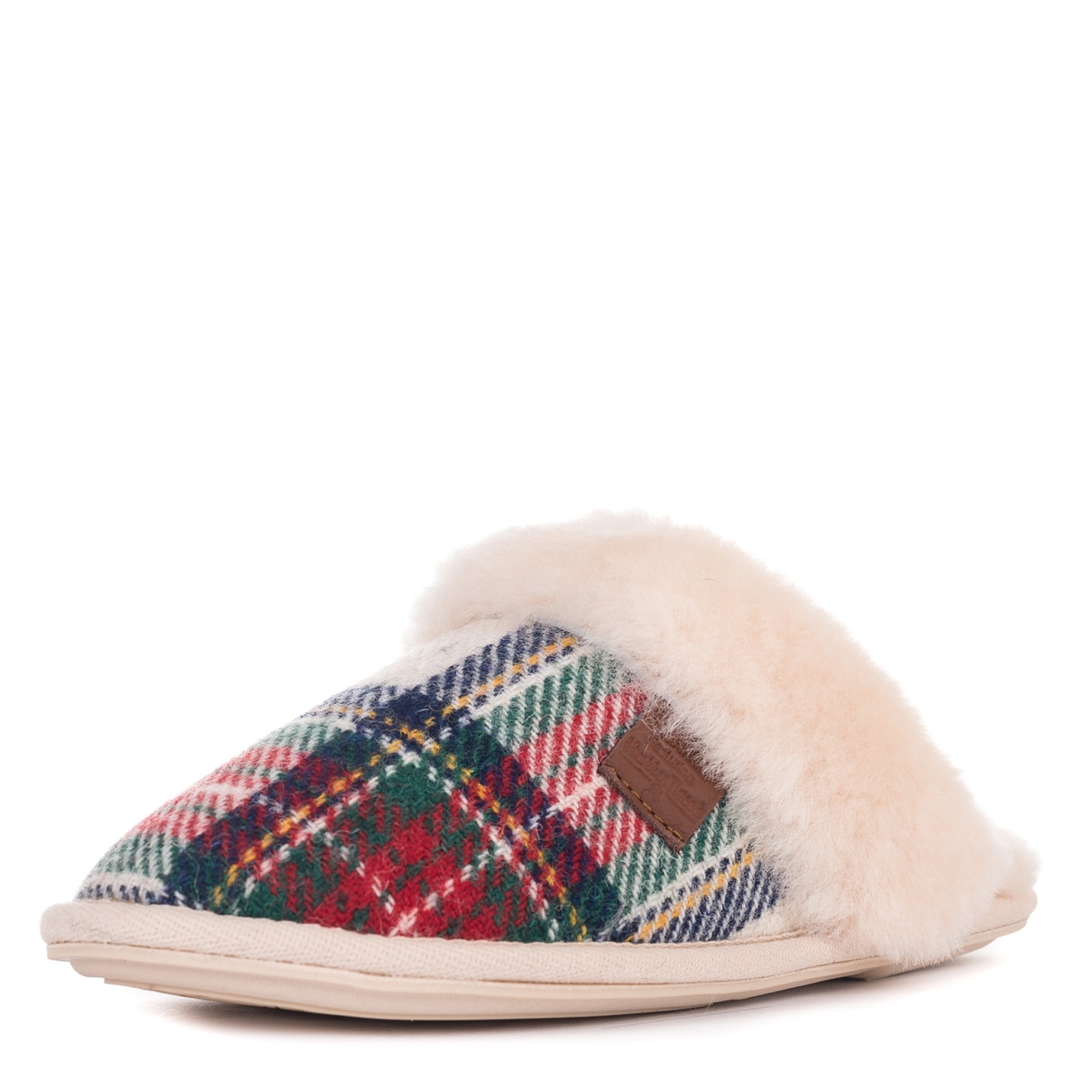 Kate Harris Tweed Mule Slippers – Small – Red Picnic Check – Women’s – Bedroom Athletics