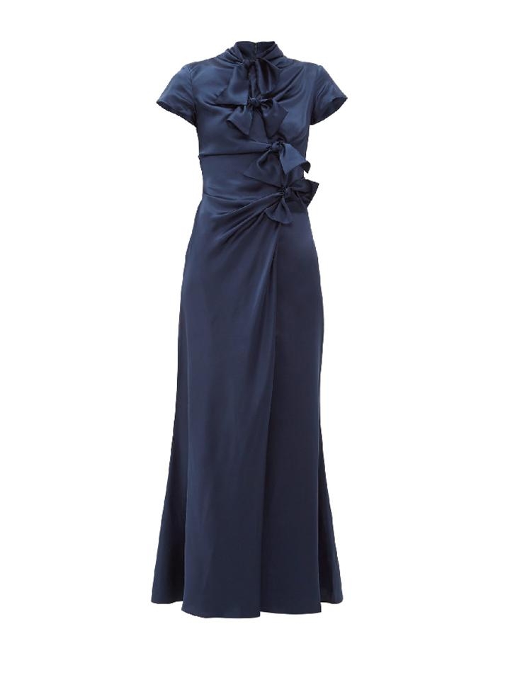 Kelly Navy Silk Dress – Navy / UK 6