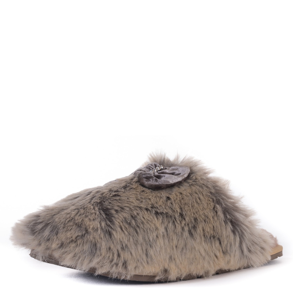 Kimberley Luxury Faux Fur Mule Slippers – Small – Gingerbread – Women’s – Bedroom Athletics