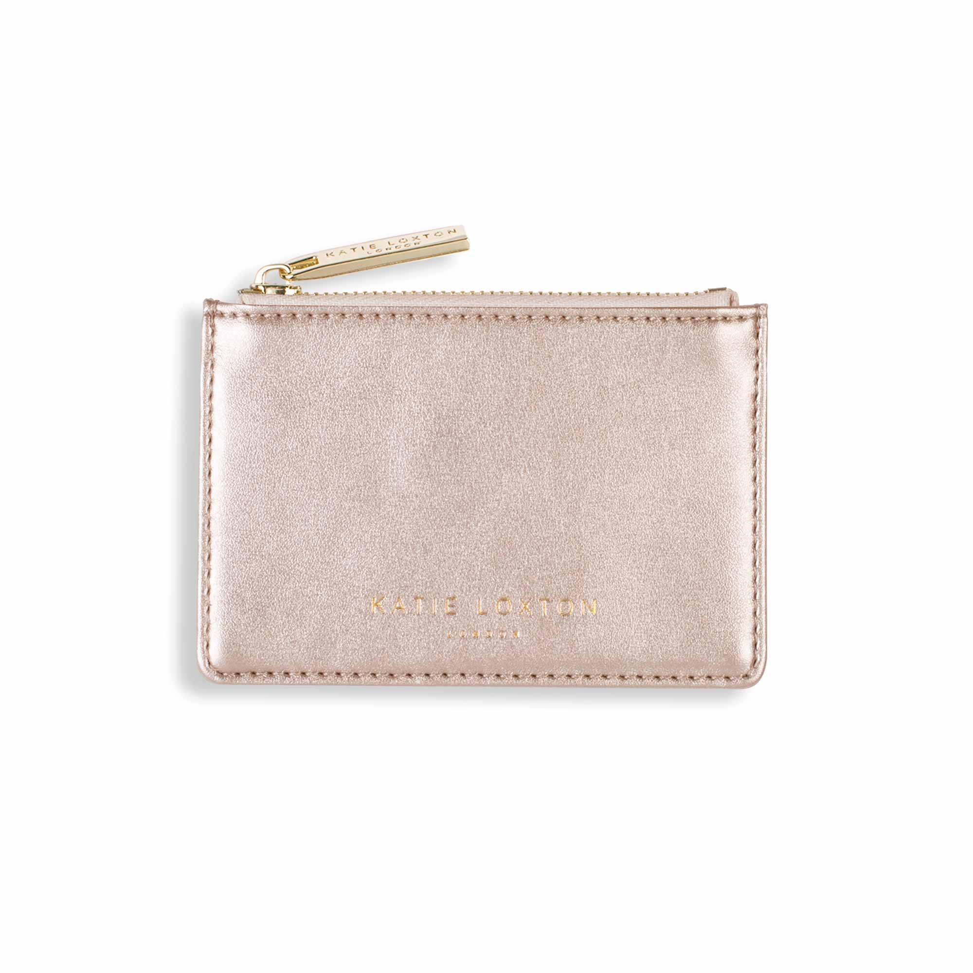 Katie Loxton Alexa Metallic Card Holder – Metallic Rose Gold