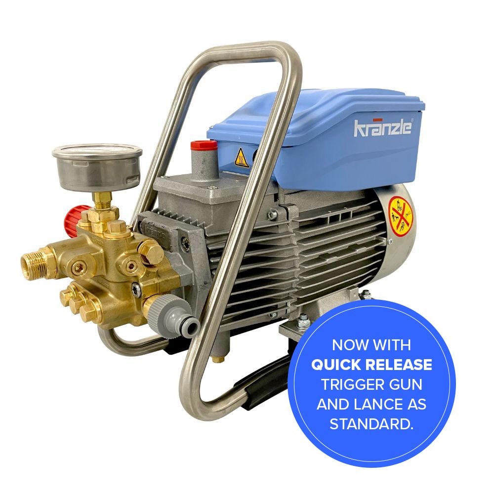 Kranzle K 10/122 | Professional Compact Pressure Washer Long Trigger / Lance / 10 Meter / Basic – 1 Litre – ECA Cleaning