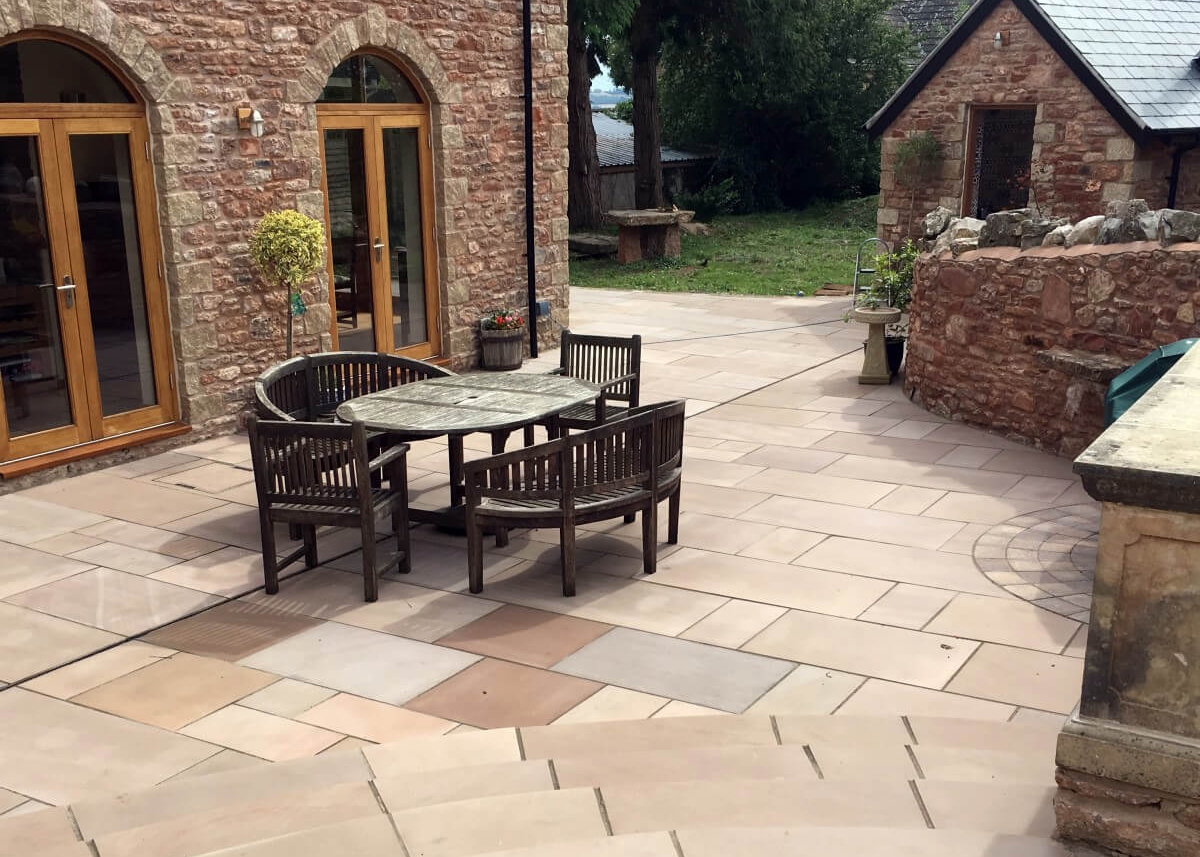 Autumn Brown 22mm Sawn and Honed Mixed Patio Pack 17.5m² coverage – Infinite Paving