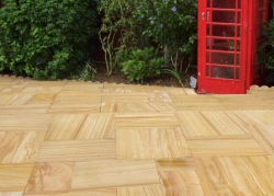 Teak Mixed Patio Paving Stone Pack 30mm Sawn & Honed 16m² – Indian Sandstone – £28.13 Per M² – Infinite Paving
