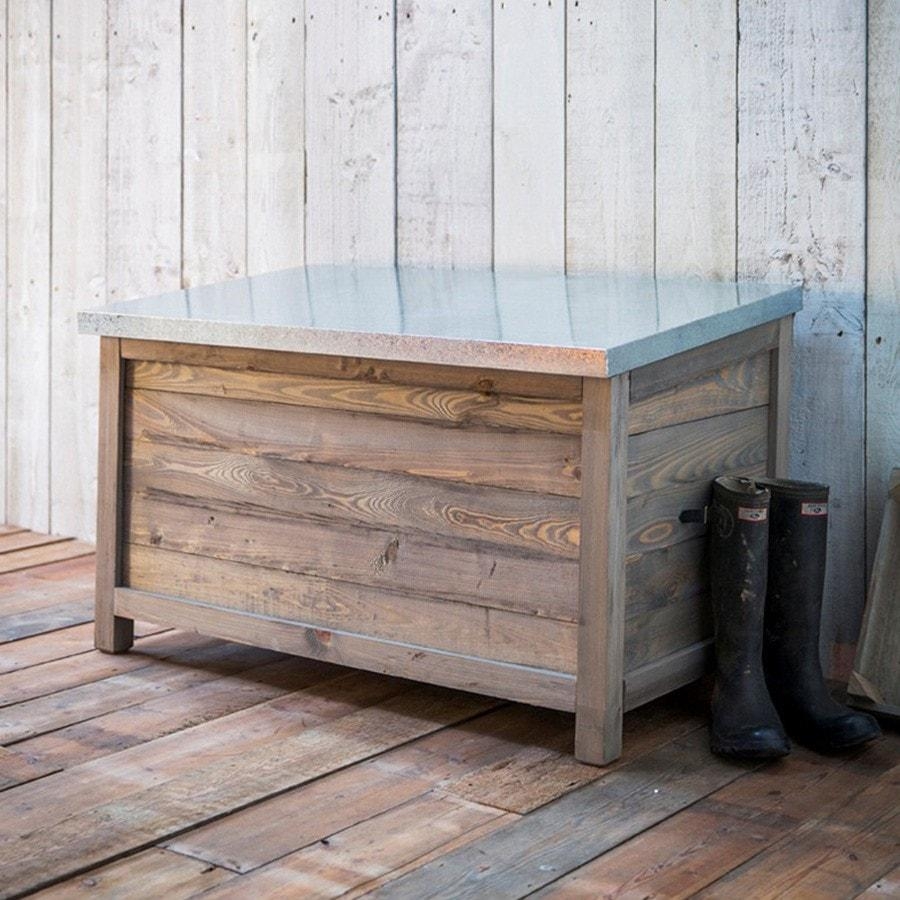 Large Rustic Aldsworth Outdoor Storage box with Zinc Top