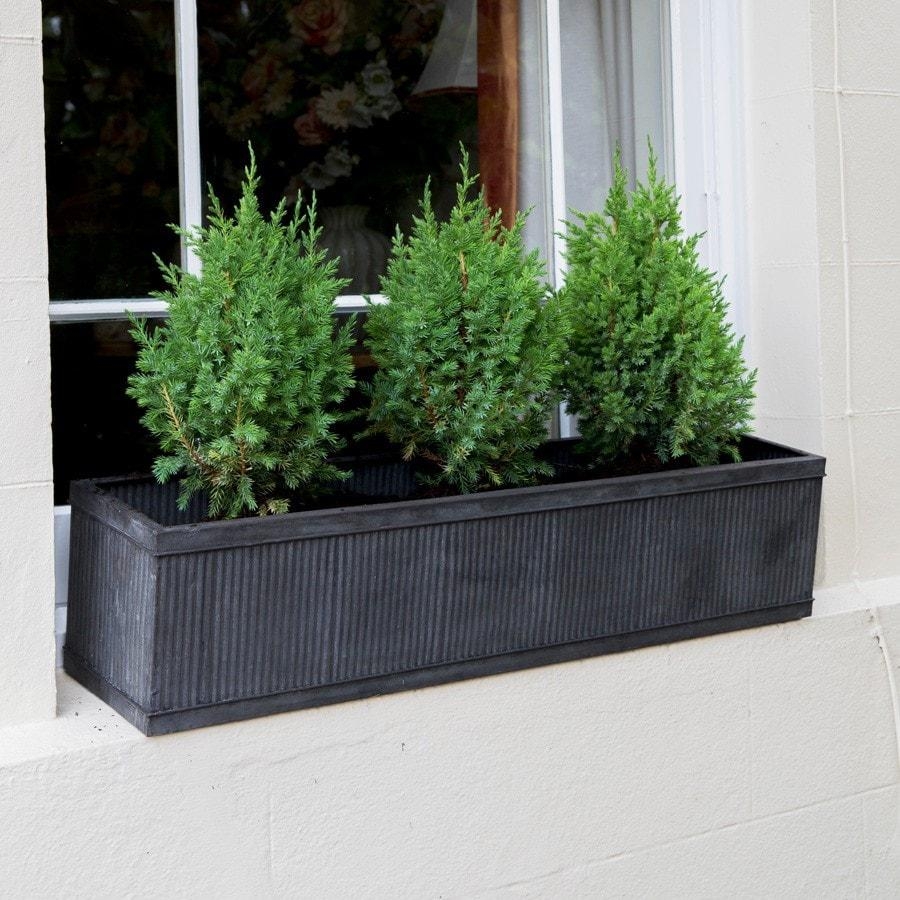 Rustic Vence Galvanised Fluted Trough – Large