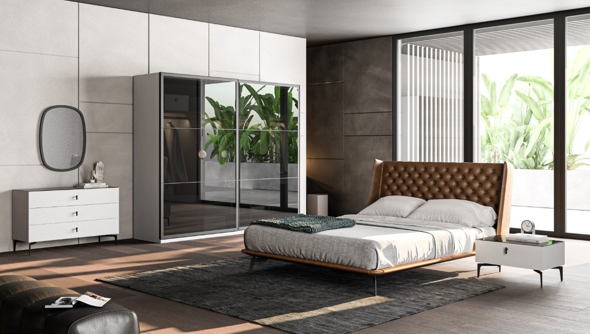 Lazio White Bedroom Set – EU King Size 160*200 cm – Novia Furniture