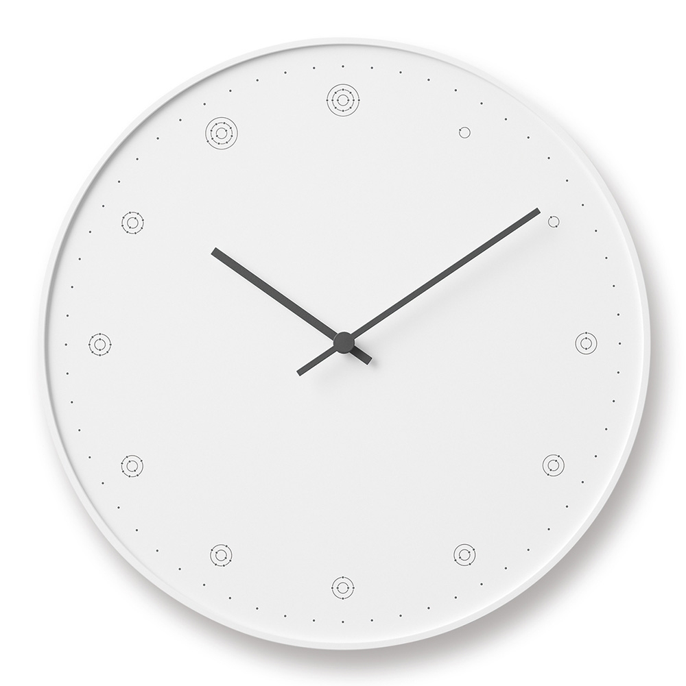 Lemnos – Molecule Wall Clock – White – White – Abs – 4cm x 29cm