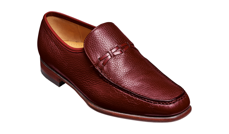Barker Leon – 6 / Burgundy Deerskin/Calf