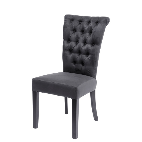 Jansen Light Grey Buttonback Dining Chair – DimGray