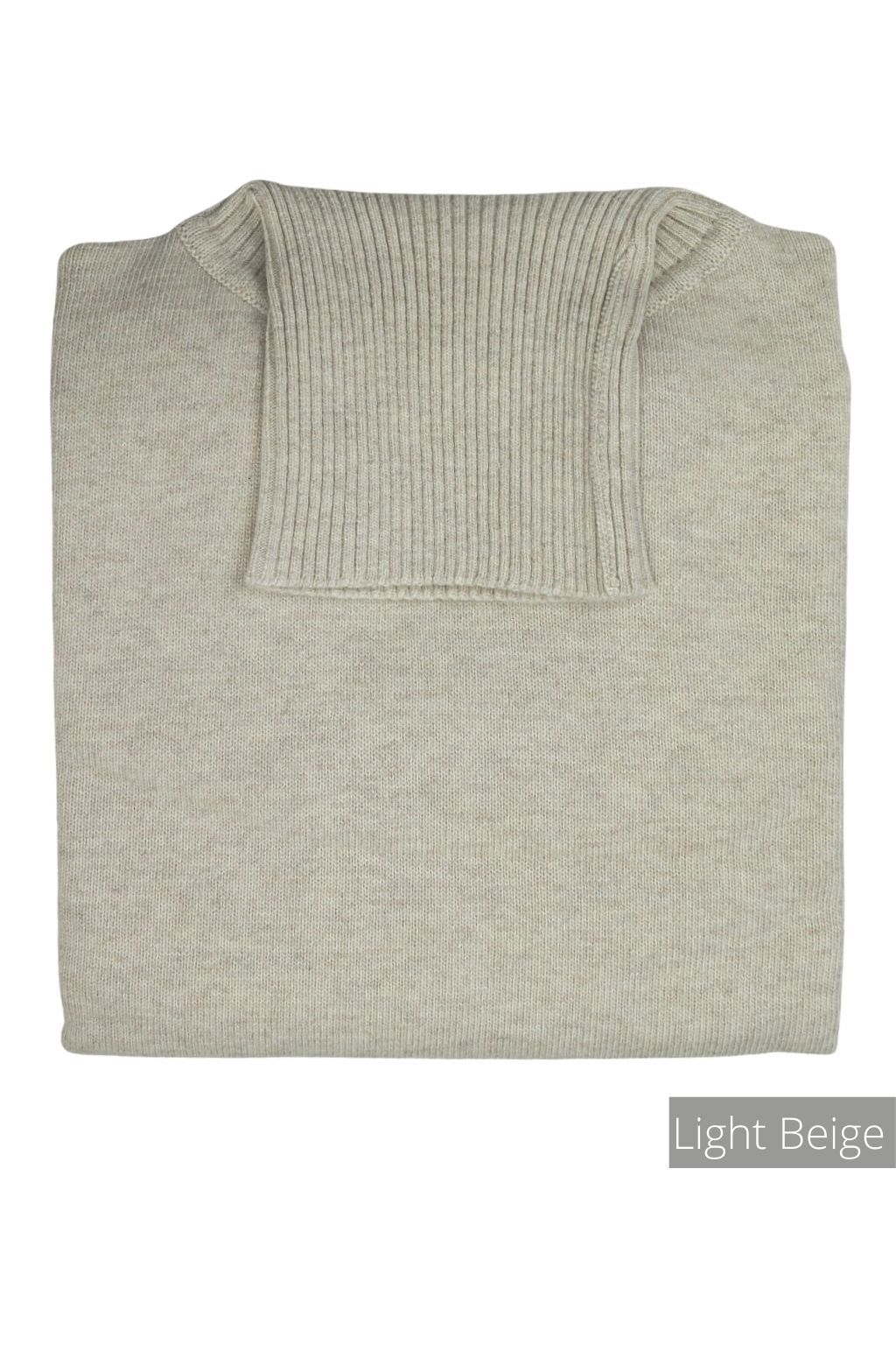 Long Poloneck Jersey M / Light Beige by Pink Avocet