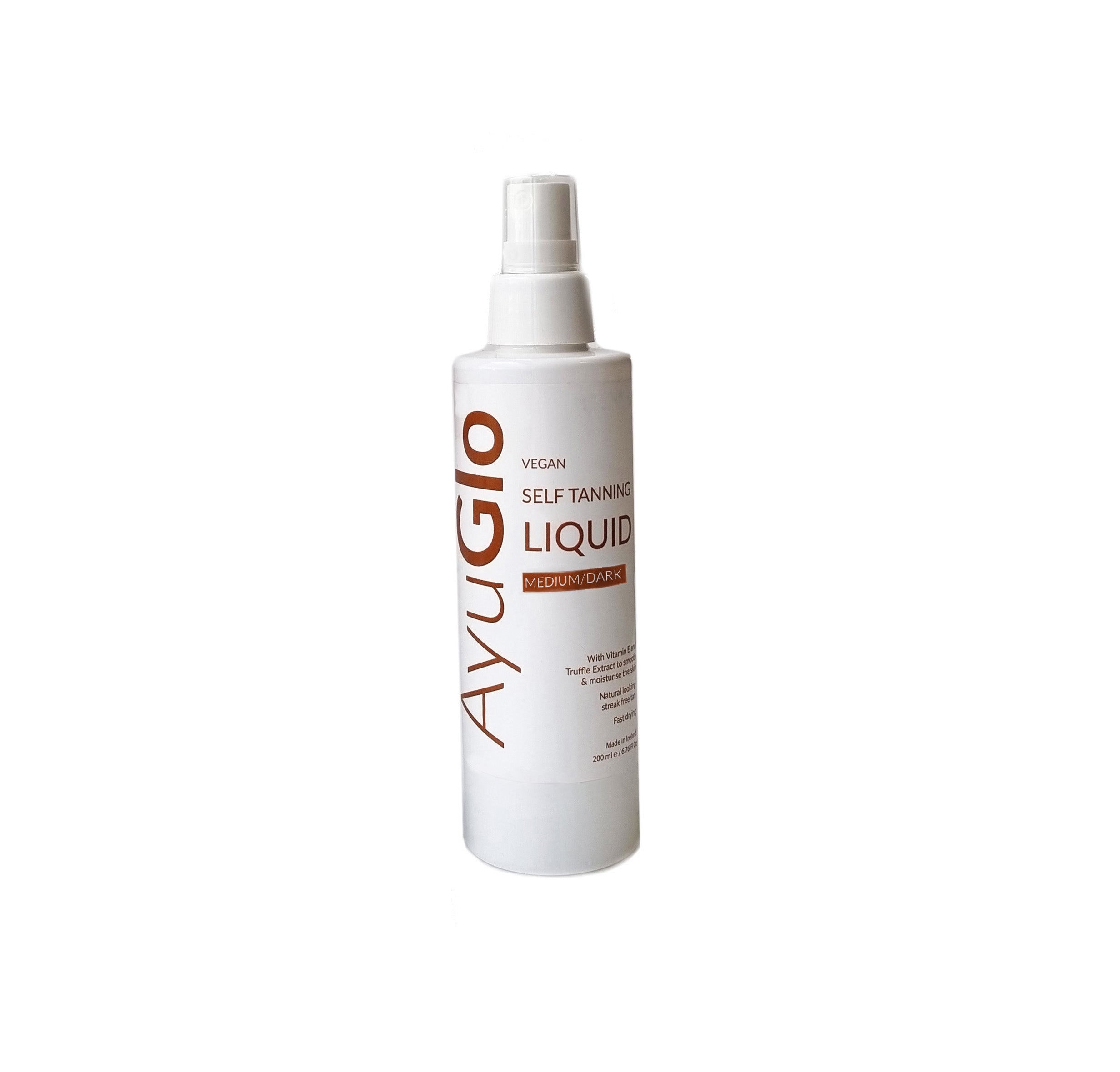 AyuGlo Self Tanning Liquid Medium Dark – Vegan Friendly – Suitable For Sensitive Skin – Ayu.ie