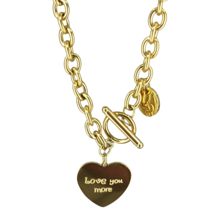 Love You More Necklace £34.99 45cm – Gold – Ezavision
