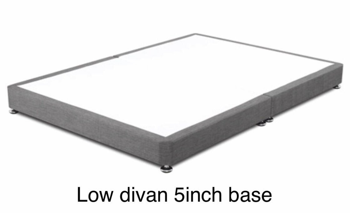 BedsDivans – Low 5″ (Inch) Base Divan Bed – Single, Small Double, Double, King & Super King Available