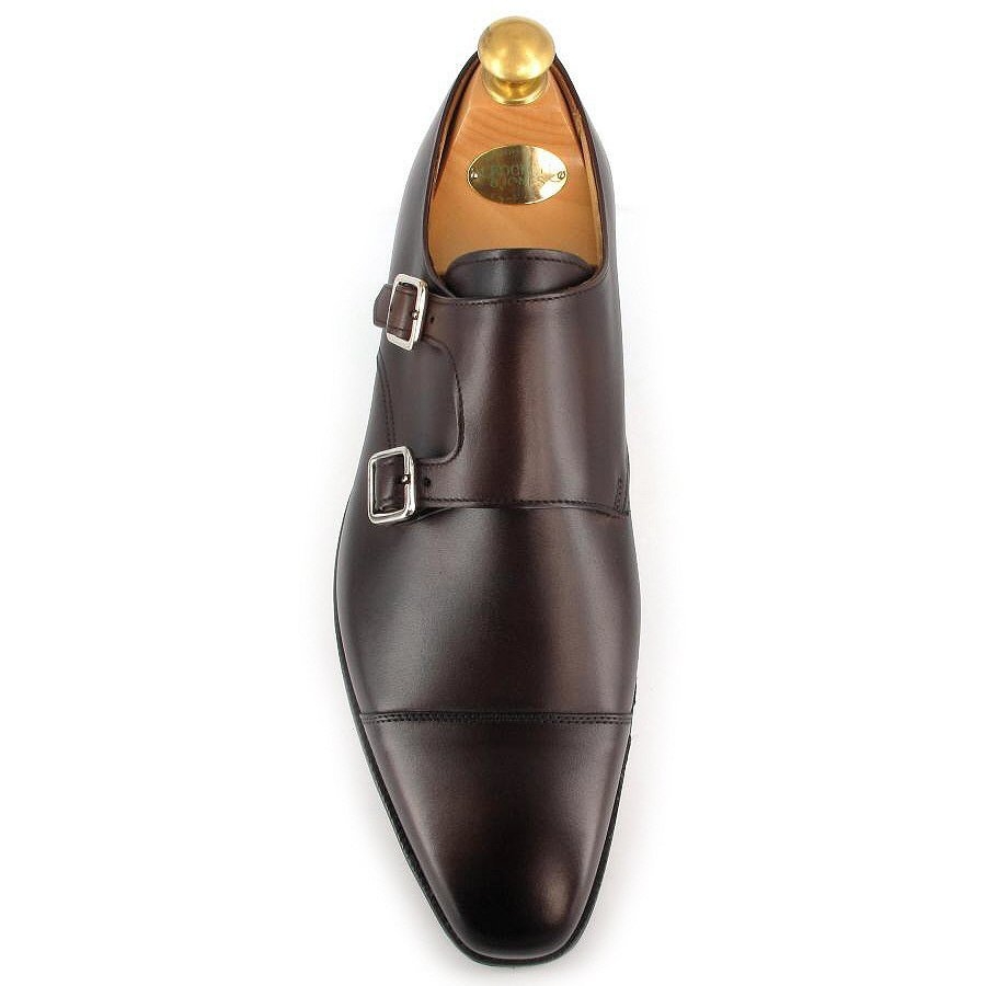 Crockett & Jones Mens Lowndes Double Buckle Monk Shoes – Leather – 9.5 – Robert Old & Co