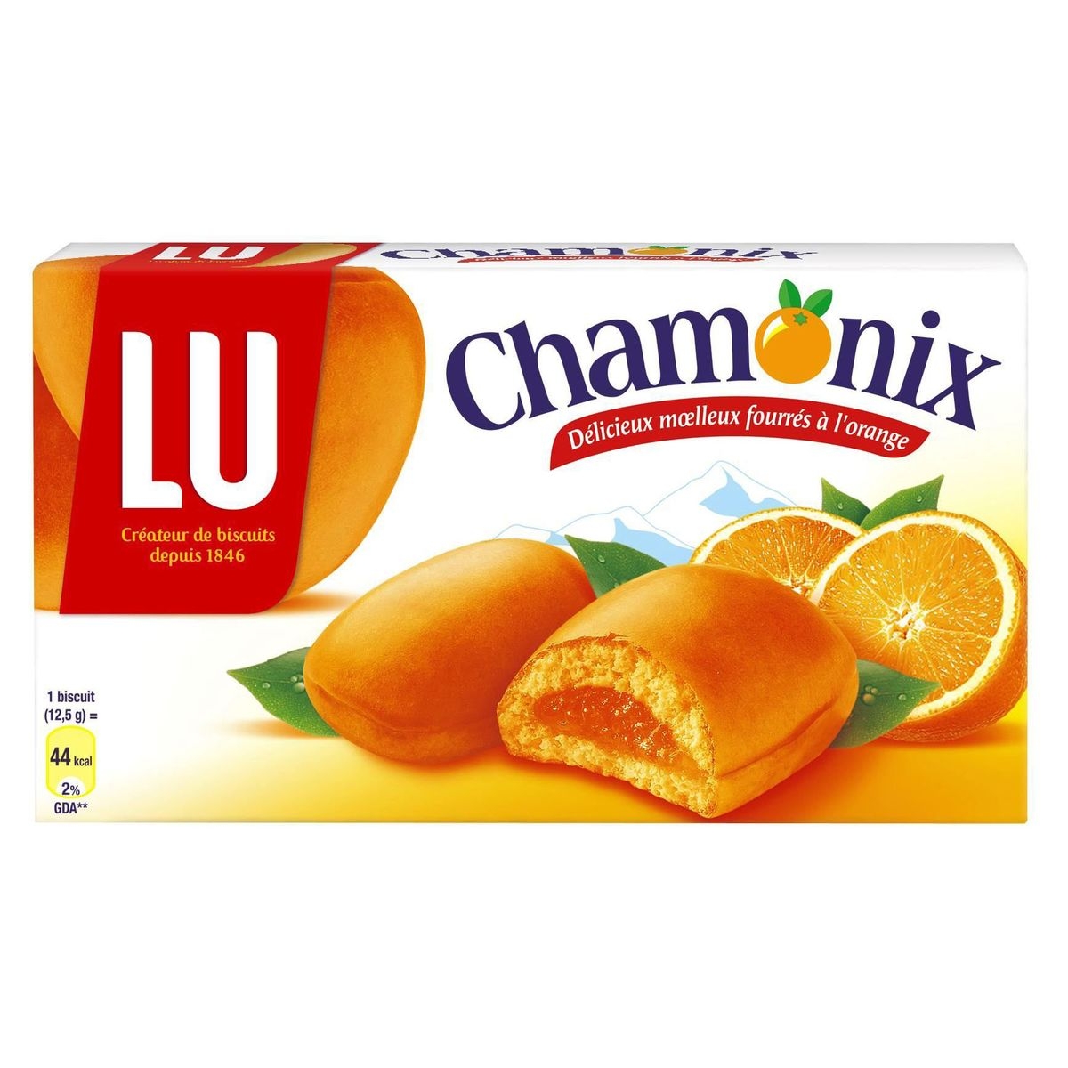 Chamonix biscuit à la pulpe d’orange – Chamonix cakes with orange marmelade filling – LU, 250g – Chanteroy – Le Vacherin Deli