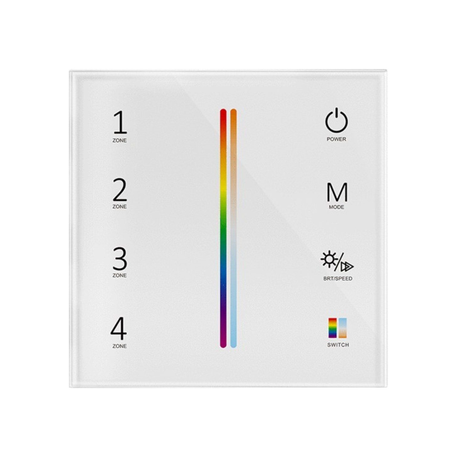 Strip Tec | 4 Zone | RGB CCT Wall Controller | RF – Strip Tech UK