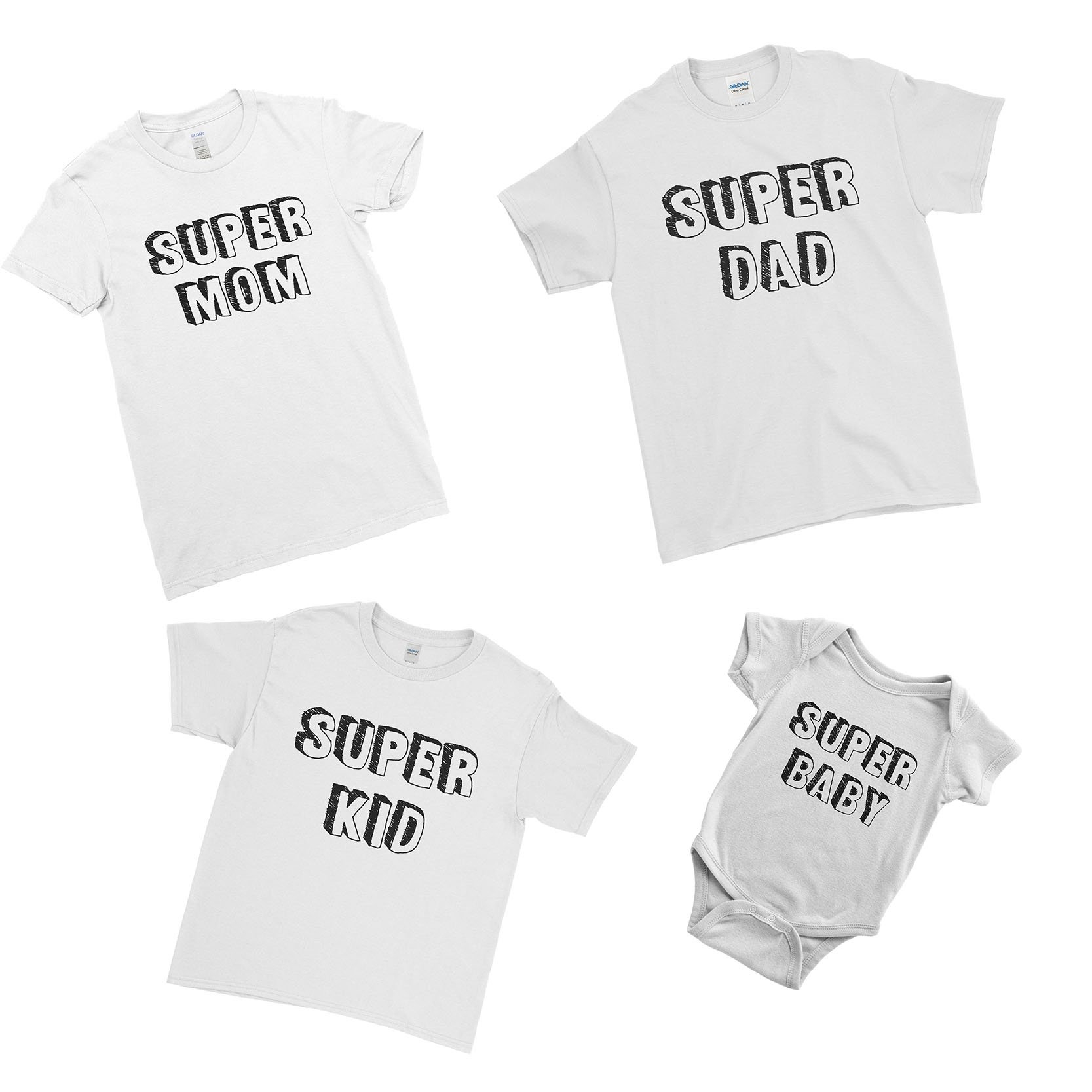 Super Family T-Shirts – Father’s Day Special, White / Baby – 3-6 months – Ai Printing