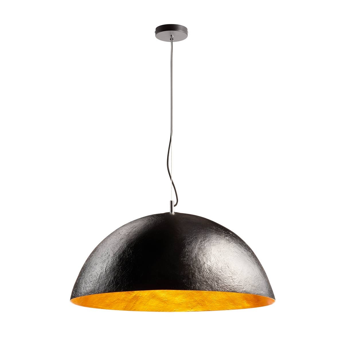 SLV FORCHINI 70 PD, Indoor pendant, black/gold, E27, max. 40W 1001701