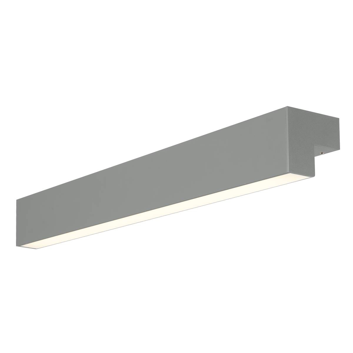 SLV L-LINE 60 LED, wall and ceiling light, IP44, 3000K, 700lm, mouse grey 1001301