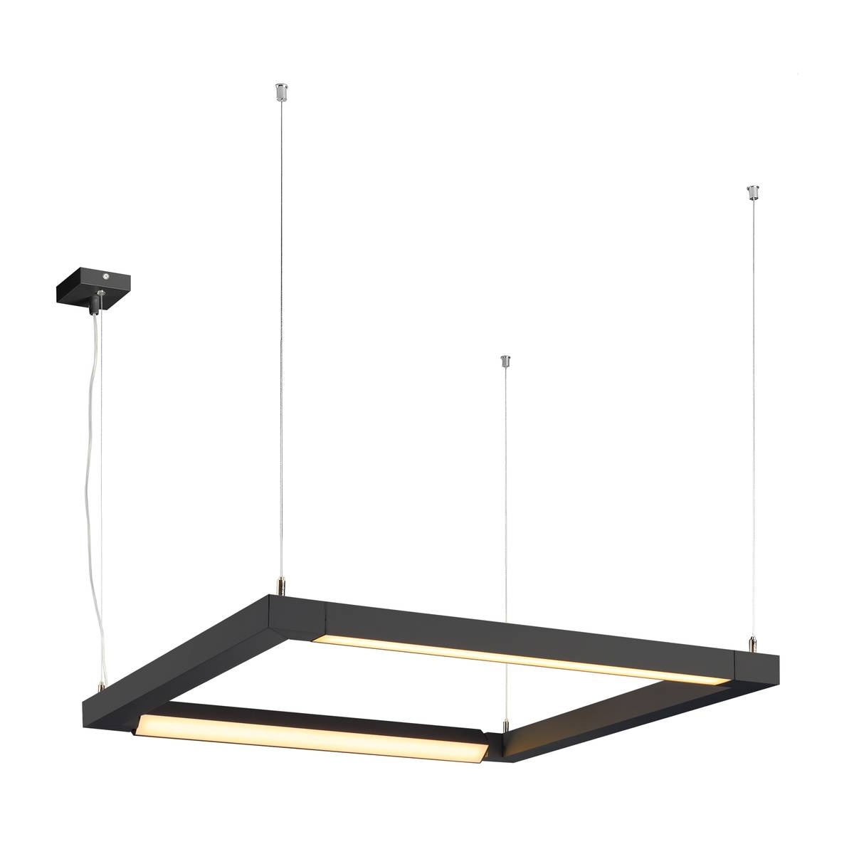 SLV OPEN GRILL LED, double twist pendant, square, black 1001295