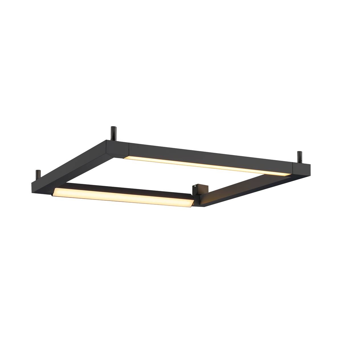 SLV OPEN GRILL LED, double twist wall and ceiling light, square , black 1001293