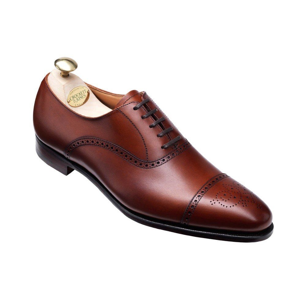 Crockett & Jones Mens Malton Semi Brogue Shoes – Leather – 7.5 – Robert Old & Co
