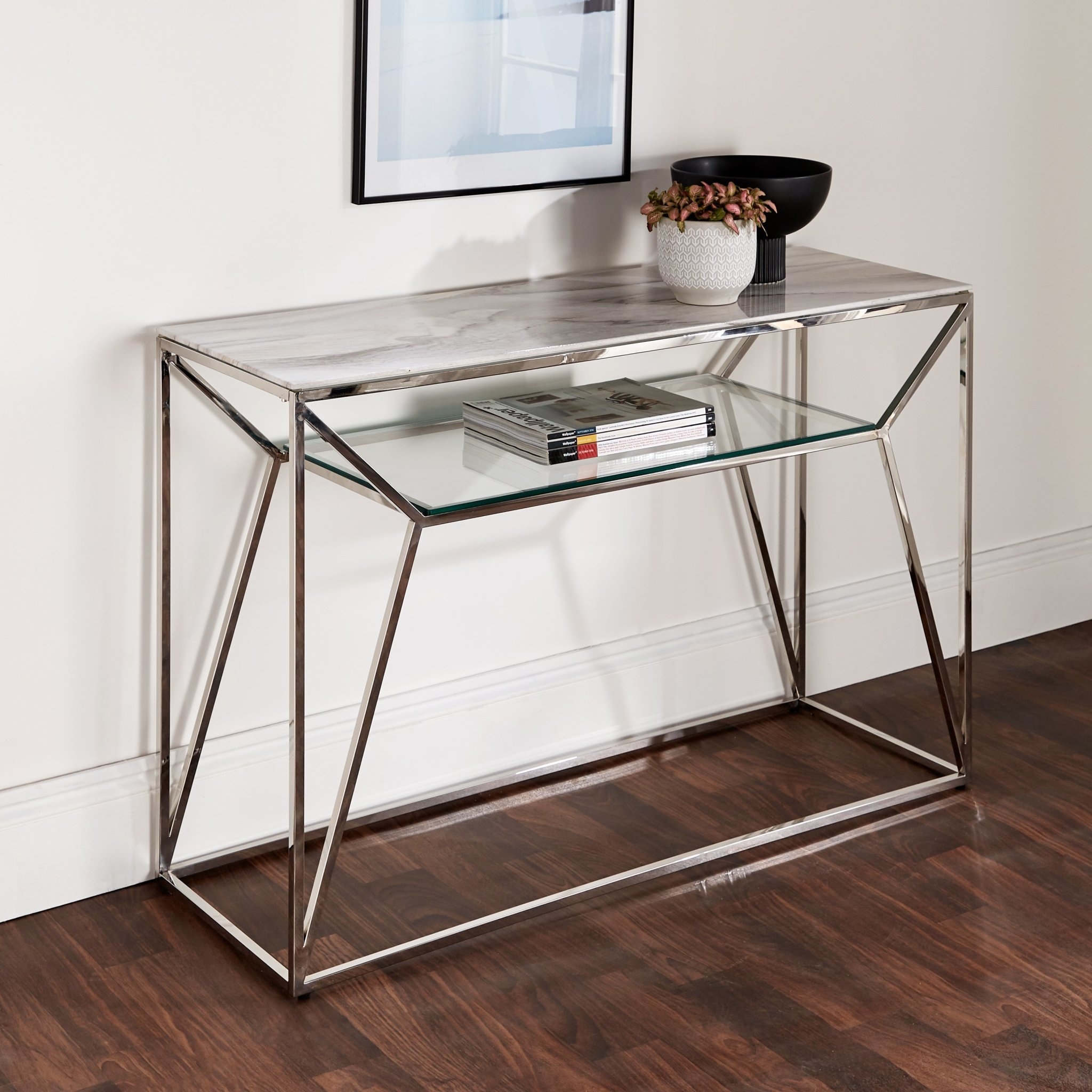 Marble Glass Console Table by Native Home & Lifestyle – Furniture & Homeware – The Luxe Home