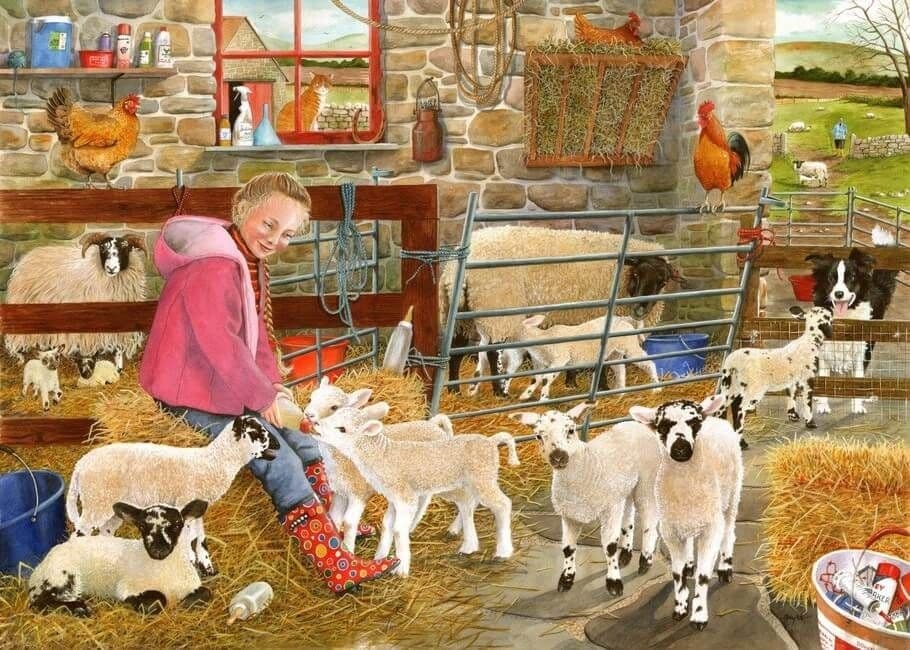 Jigsaw Puzzle Mary’s Little Lambs – 500XL Pieces – House of Puzzles – The Yorkshire Jigsaw Store