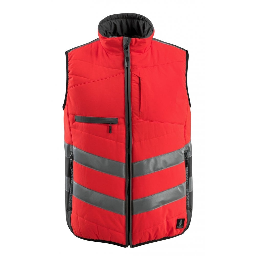 Mascot 15565 Grimsby Gilet SIZE: S, COLOUR: Hi-Vis Red/Dark Anthracite