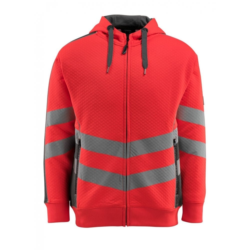 Mascot 50138 Corby Hoodie SIZE: S, COLOUR: Hi-Vis Red/Dark Anthracite