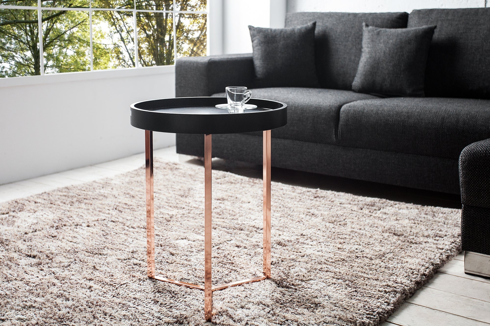 Coffee Table Cascade 40cm Black Copper – Creation Furniture