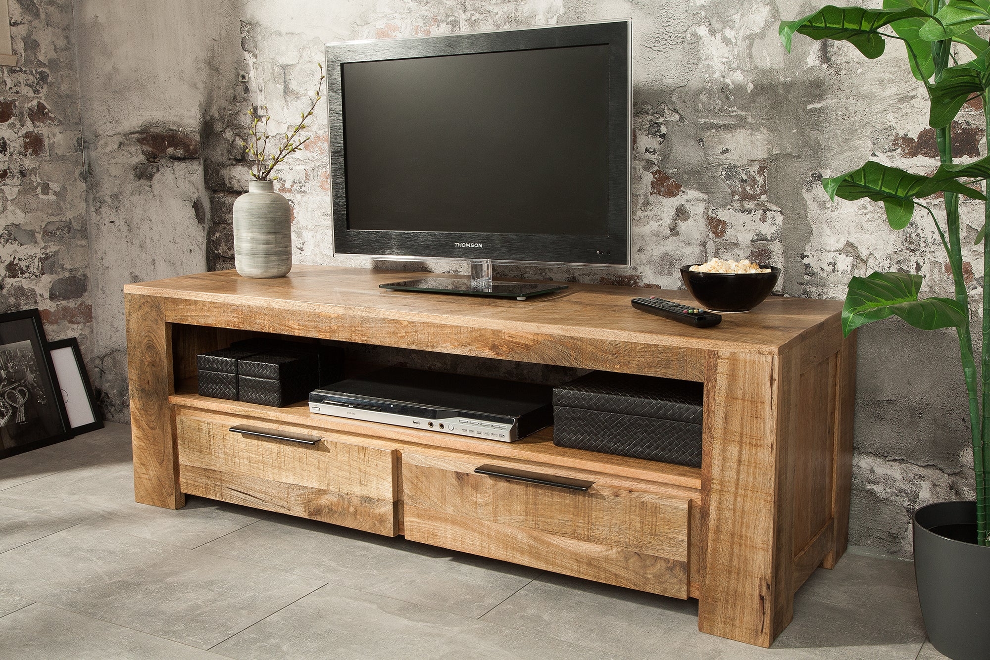 TV Stand Blacksmith 130cm Mango Wood – Creation Furniture