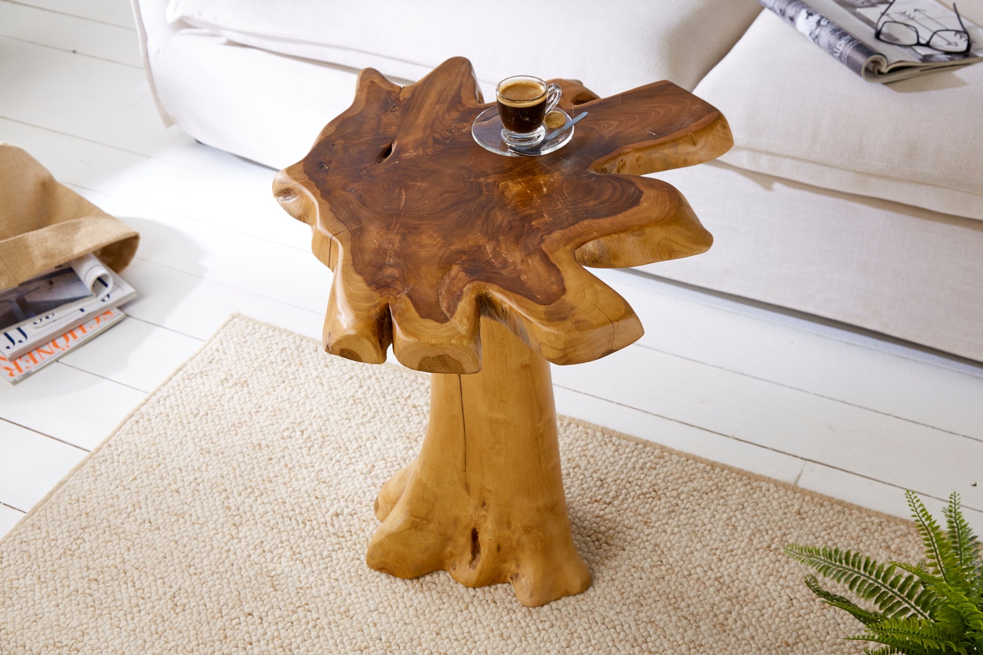 Coffee Table Root 60cm Teak – Creation Furniture