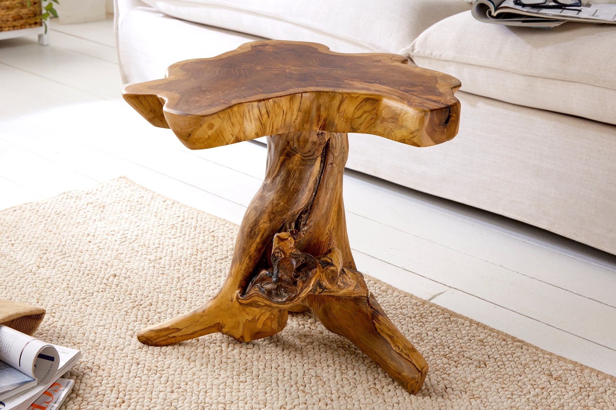 Coffee Table Root 40cm Teak – Creation Furniture